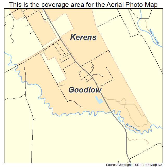 Goodlow, TX location map 