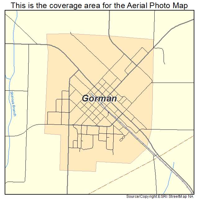Gorman, TX location map 