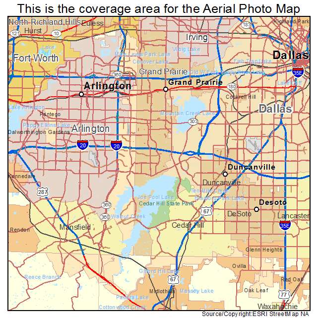 Grand Prairie, TX location map 