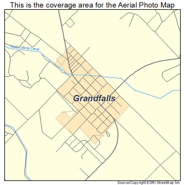 Grandfalls, TX location map 