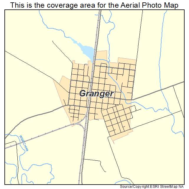 Granger, TX location map 