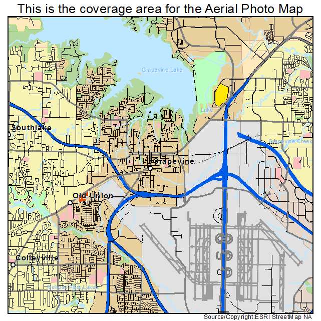 Grapevine, TX location map 