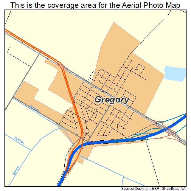 Gregory, TX location map 