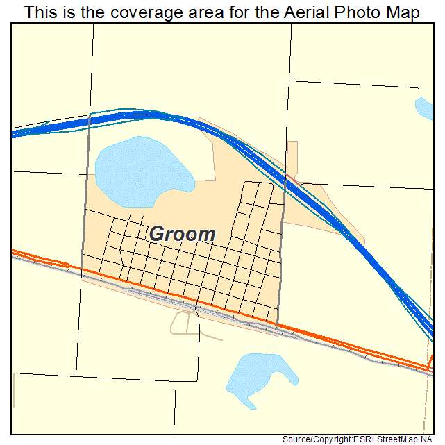 Groom, TX location map 