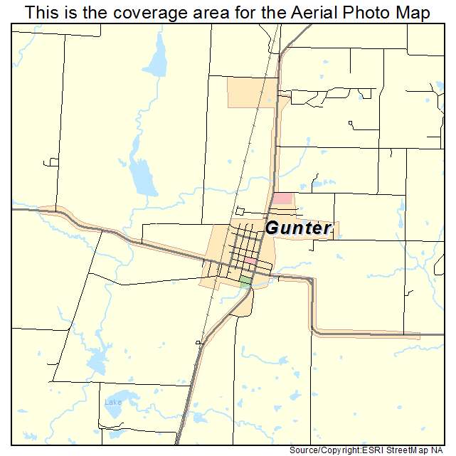 Gunter, TX location map 