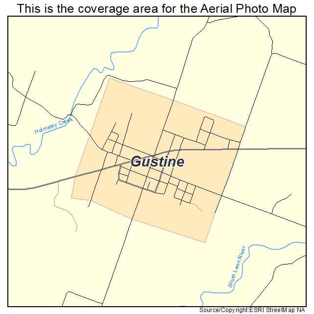 Gustine, TX location map 