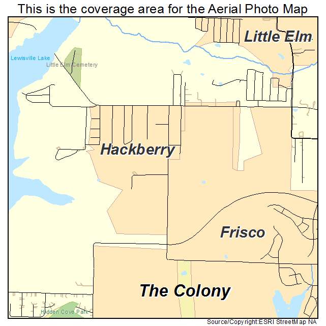 Hackberry, TX location map 