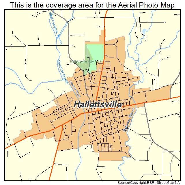 Hallettsville, TX location map 