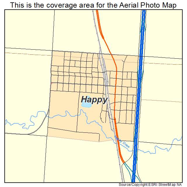 Happy, TX location map 