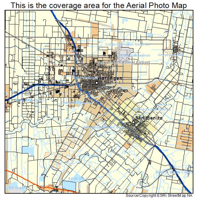 Harlingen, TX location map 