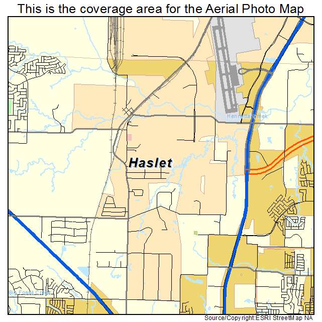 Haslet, TX location map 