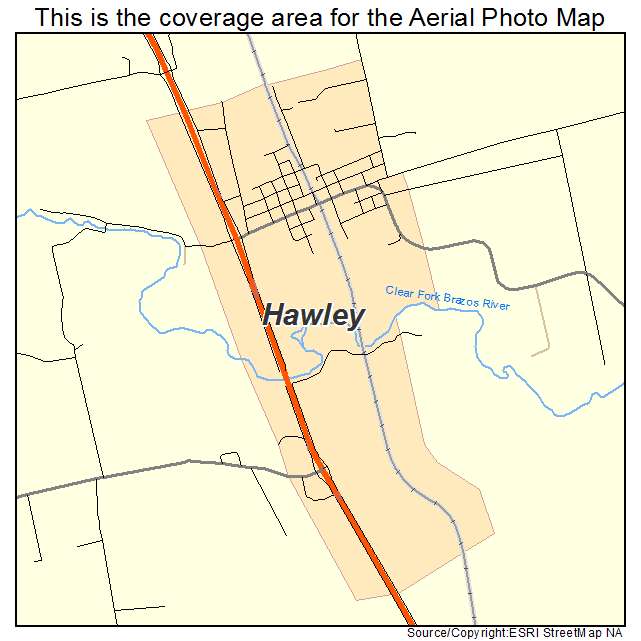 Hawley, TX location map 