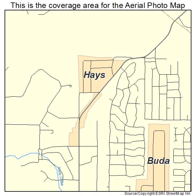 Hays, TX location map 