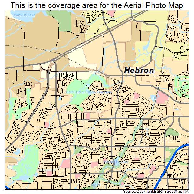 Hebron, TX location map 