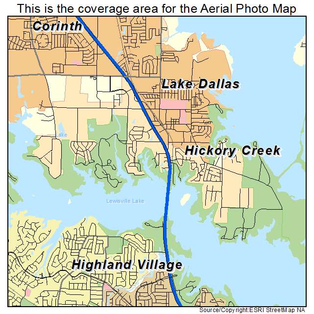 Hickory Creek, TX location map 