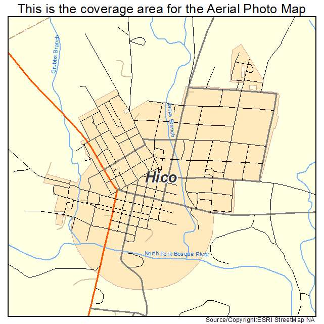 Hico, TX location map 