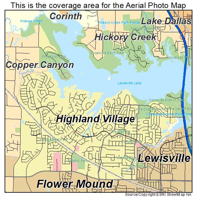 Highland Village, TX location map 