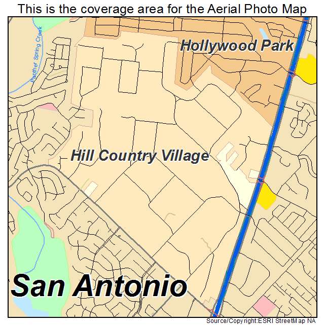 Hill Country Village, TX location map 