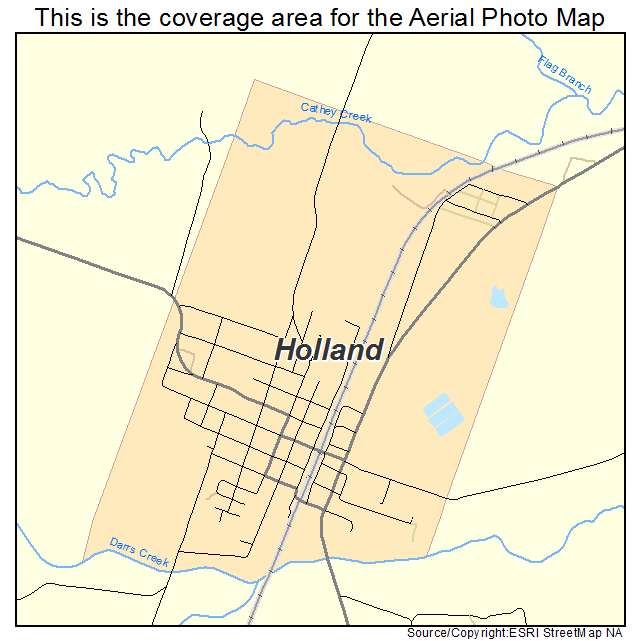 Holland, TX location map 