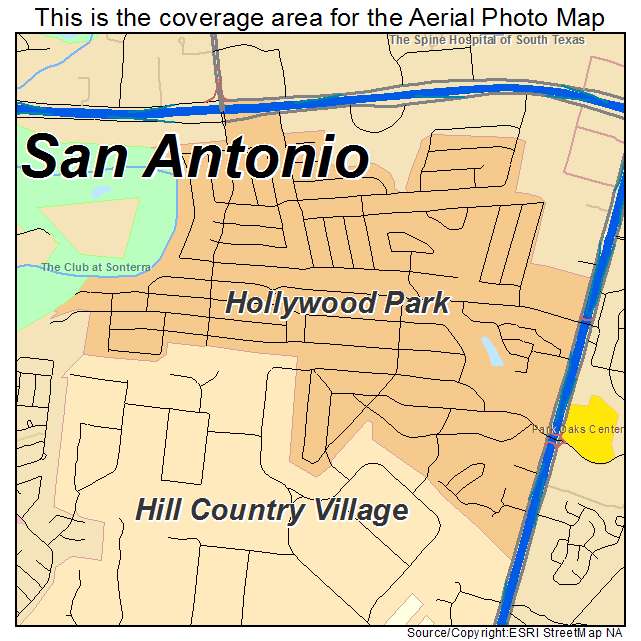Hollywood Park, TX location map 