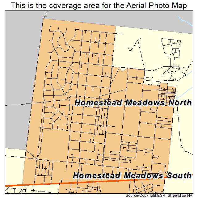 Homestead Meadows North, TX location map 