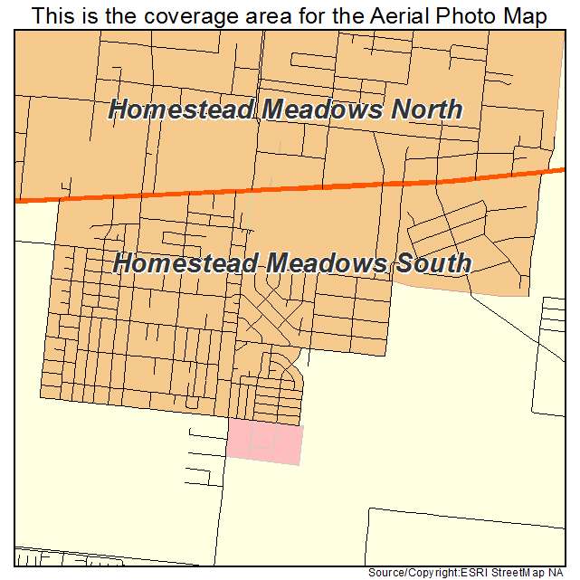 Homestead Meadows South, TX location map 