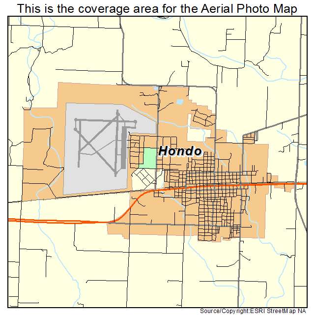 Hondo, TX location map 