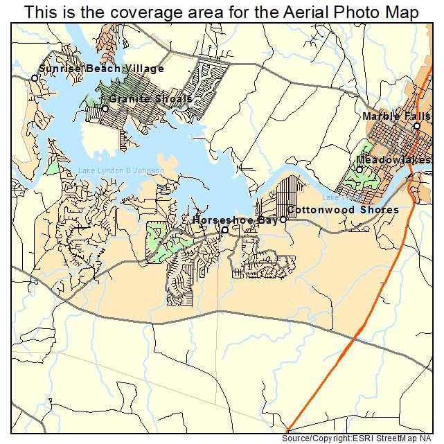 Horseshoe Bay, TX location map 