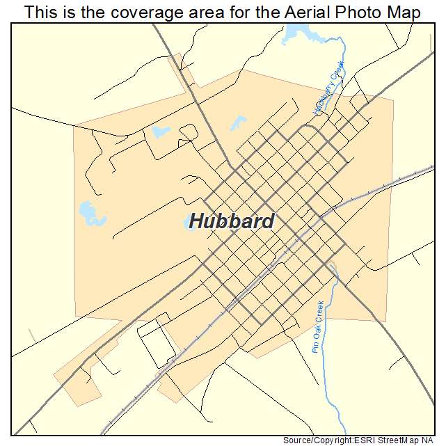 Hubbard, TX location map 