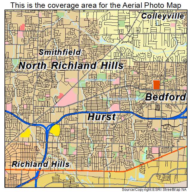 Hurst, TX location map 