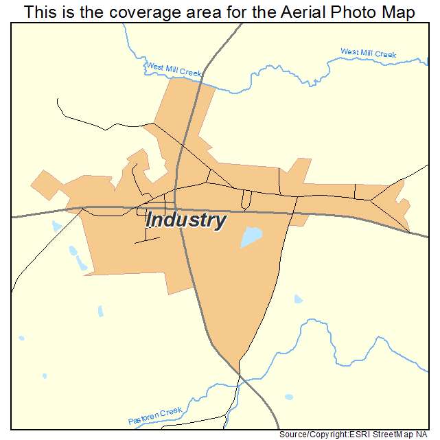Industry, TX location map 