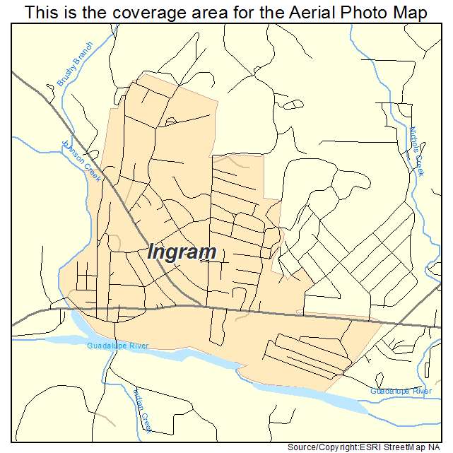 Ingram, TX location map 