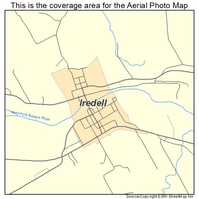 Iredell, TX location map 