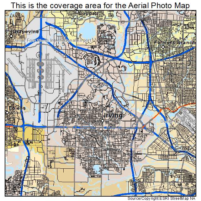 Irving, TX location map 