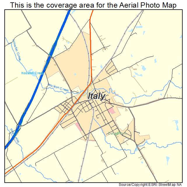 Italy, TX location map 