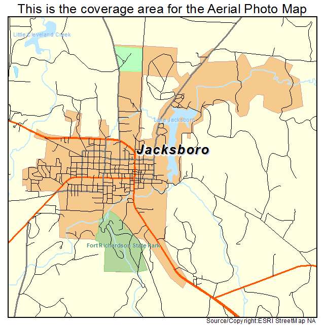 Jacksboro, TX location map 