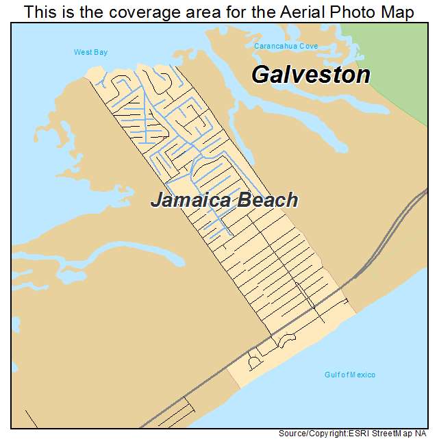 Jamaica Beach, TX location map 