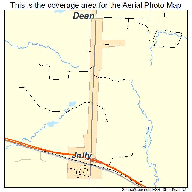 Jolly, TX location map 