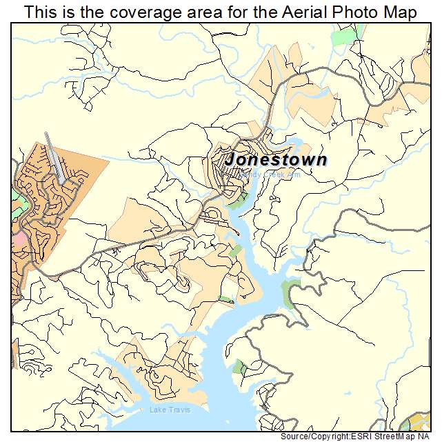 Jonestown, TX location map 