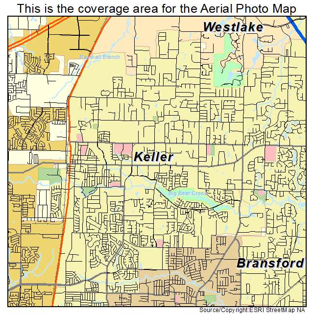 Keller, TX location map 