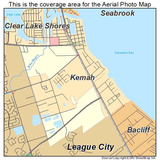 Kemah, TX location map 