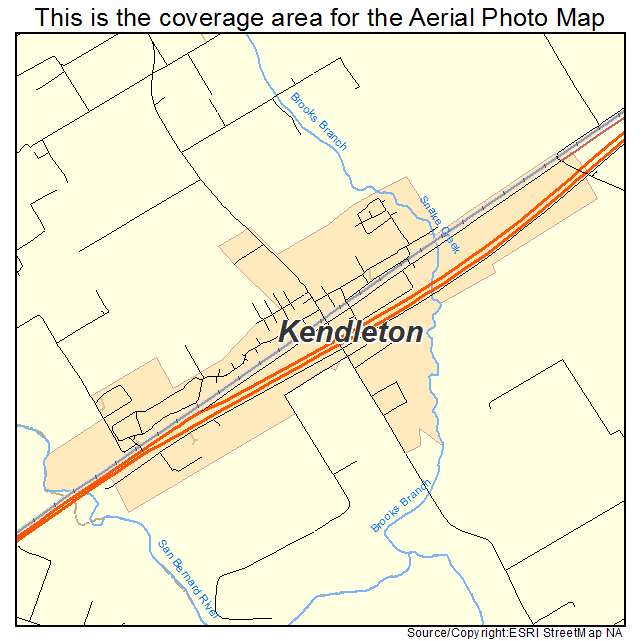 Kendleton, TX location map 