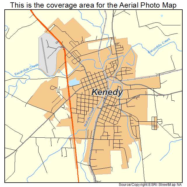Kenedy, TX location map 
