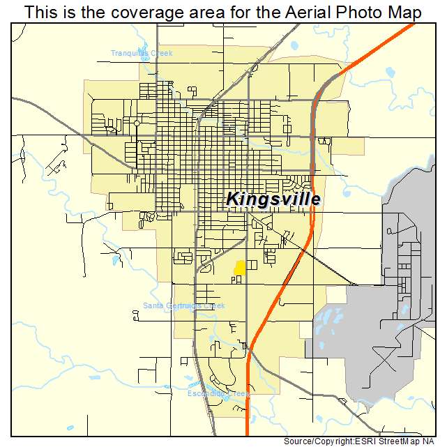Kingsville, TX location map 