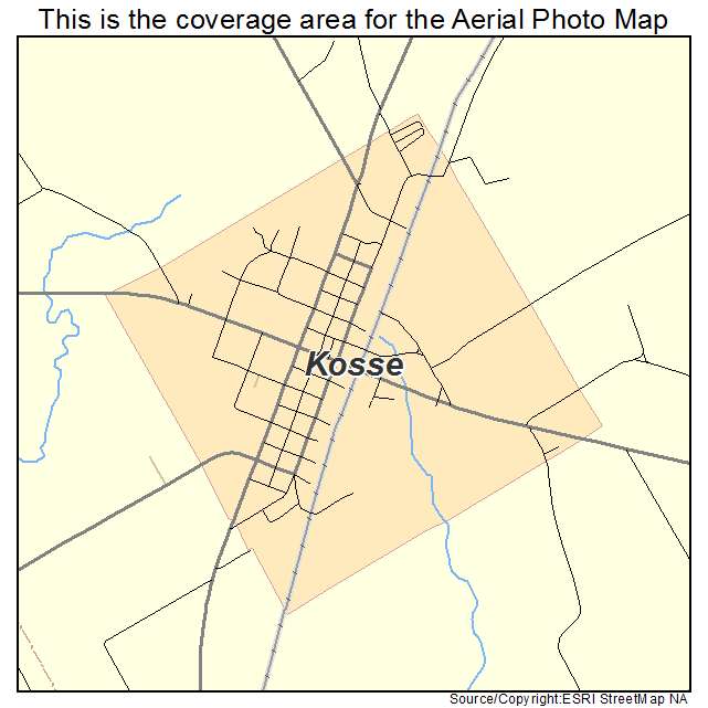Kosse, TX location map 