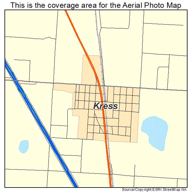 Kress, TX location map 