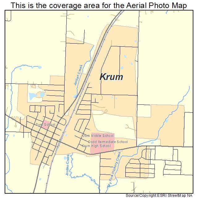 Krum, TX location map 
