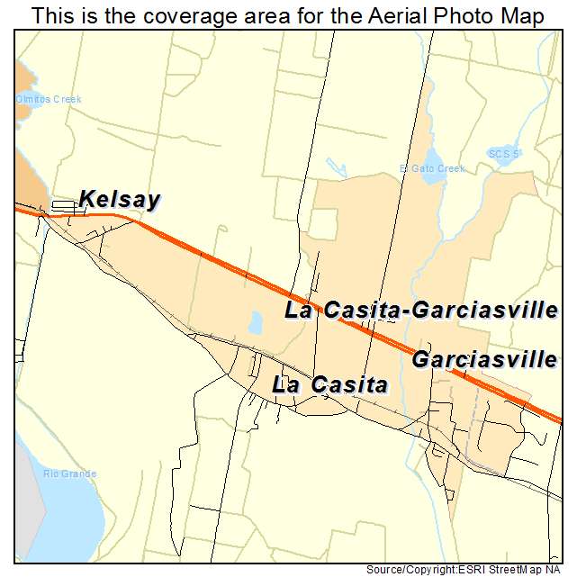 La Casita Garciasville, TX location map 