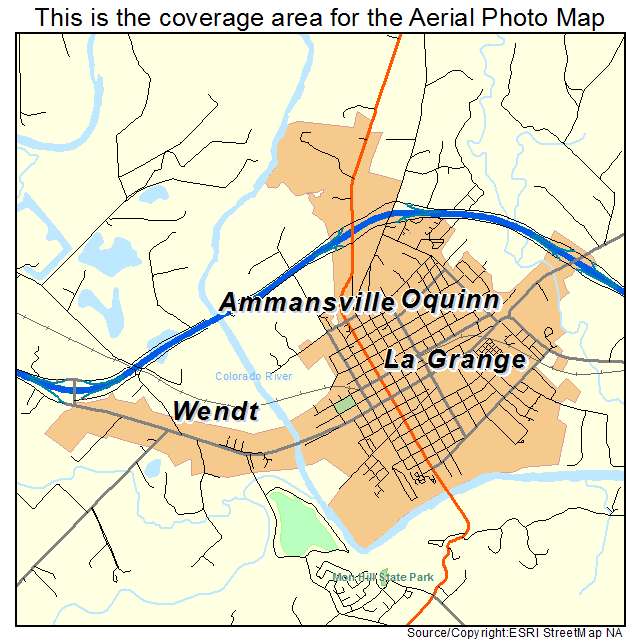 La Grange, TX location map 