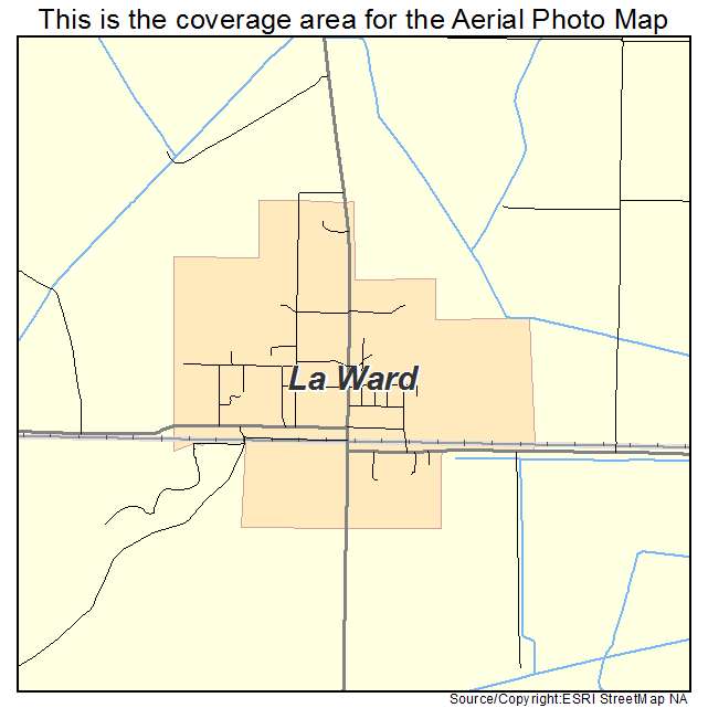 La Ward, TX location map 